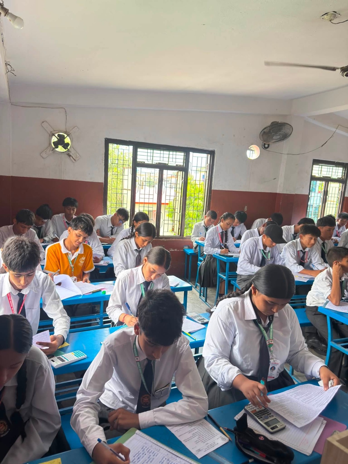 Students learning together in a classroom